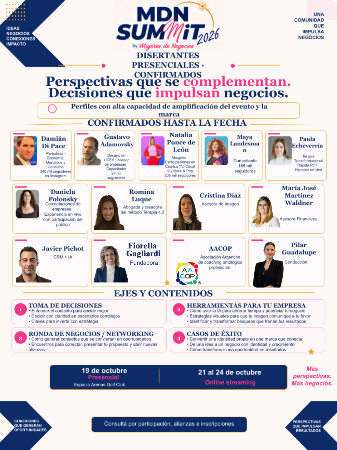 Speakers de la apertura presencial del Congreso